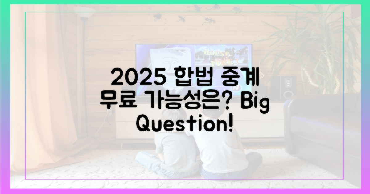 2025년 합법 무료 중계, 가능할까?