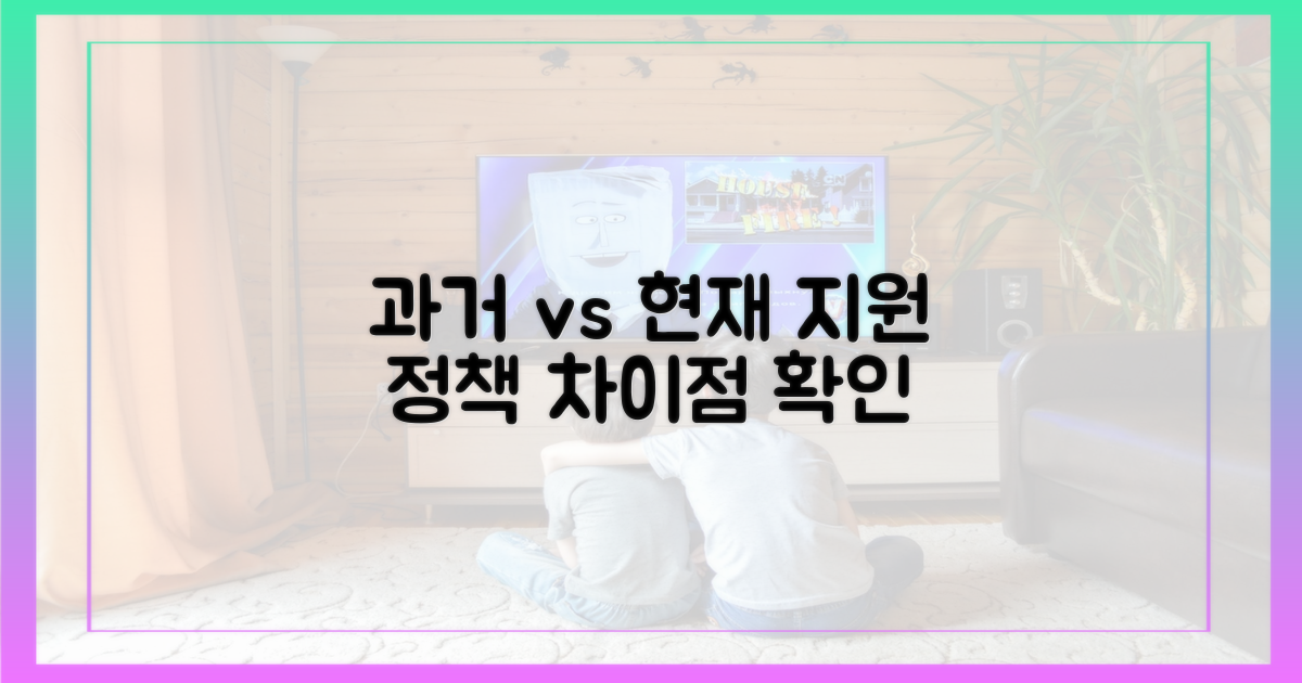 과거 지원 vs 현재 정책