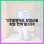 기후동행카드 부정 사용, 처벌 완벽 마스터!