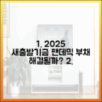 2025 새출발기금, 팬데믹 부채 해결할 수 있을까요?