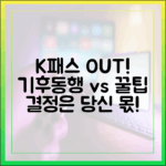 아직도 K-패스? 기후동행카드 vs 비교 끝!