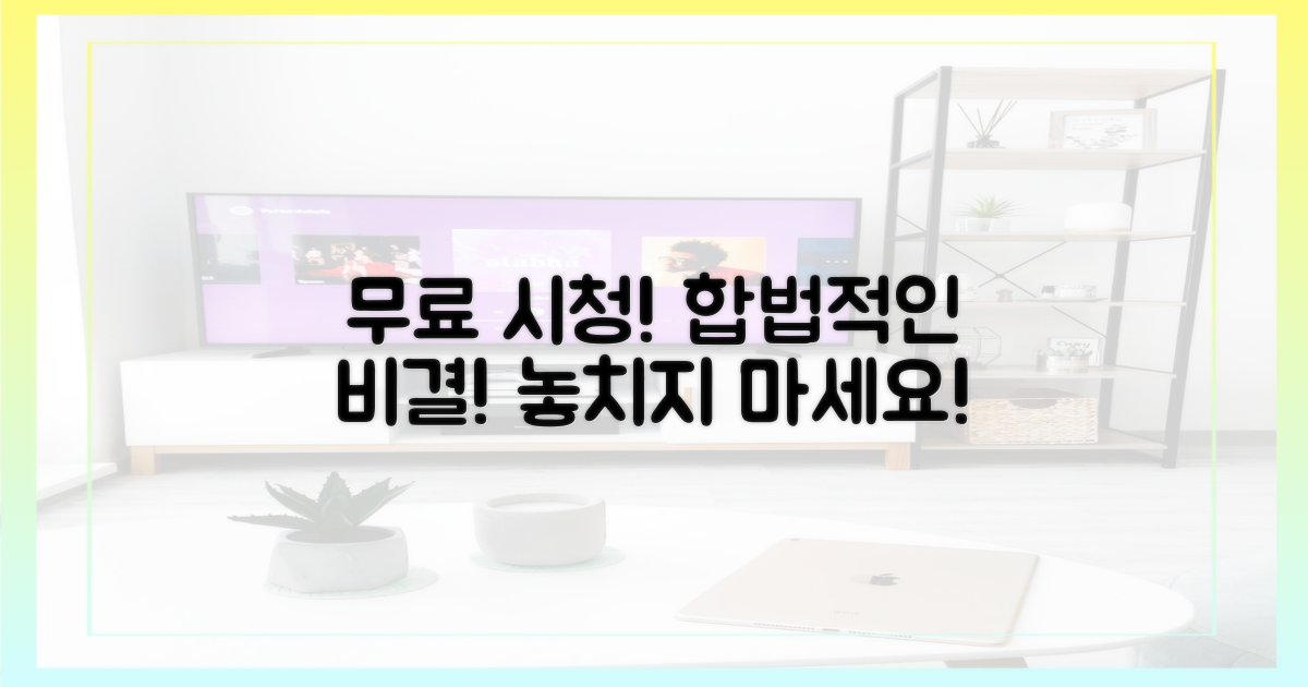 합법적인 무료 시청 비결