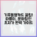 기후동행카드 꿀팁! 따릉이부터 문화 할인까지 완벽 가이드