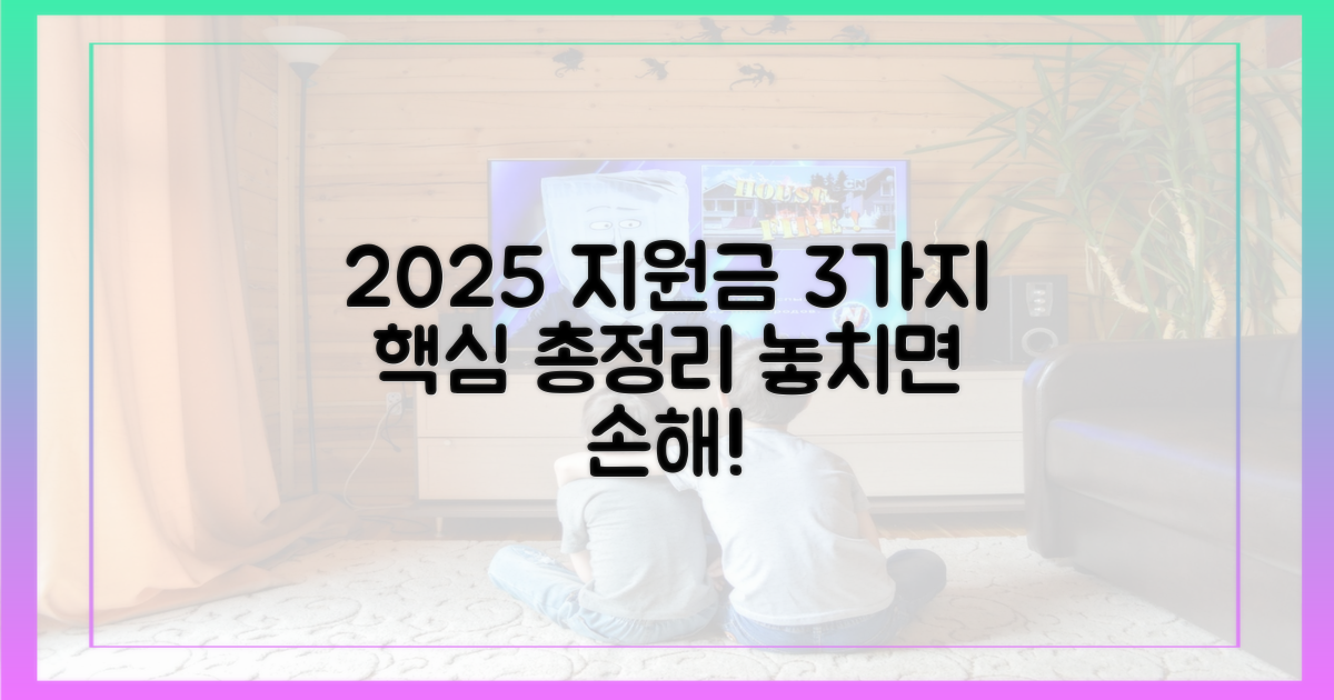 2025년 지원금 3가지 핵심
