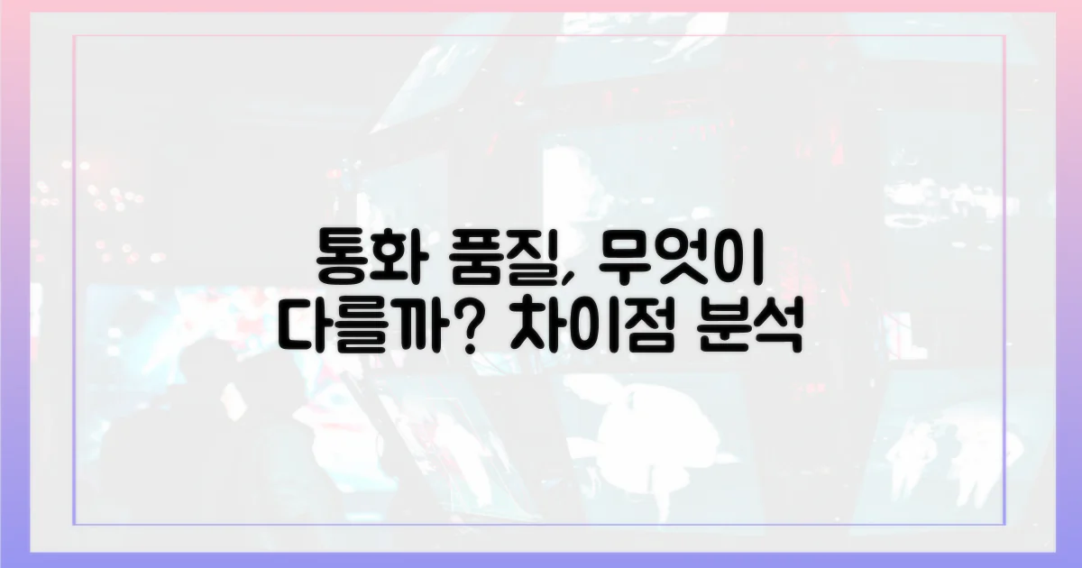 통화 품질, 뭐가 다를까?