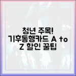 청년 필독! 기후동행카드, 놀라운 할인 혜택 A to Z
