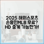 2025년 해외 스포츠, 손흥민/MLB 무료 고화질 중계 볼 수 있을까?