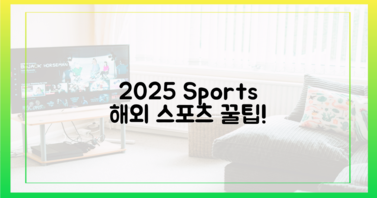 2025년 해외 스포츠, 이렇게 보세요!
