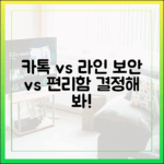 보안이냐 편의성이냐: 카카오톡과 라인의 양보할 수 없는 가치 비교