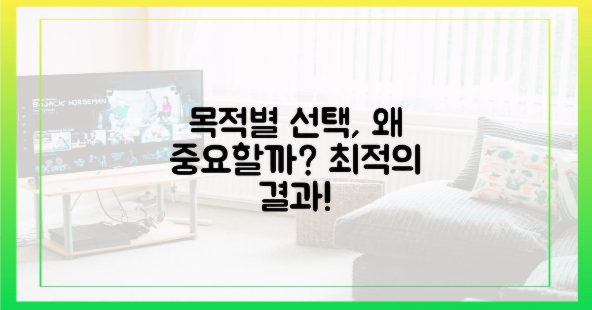 왜 목적별 선택이 중요할까?