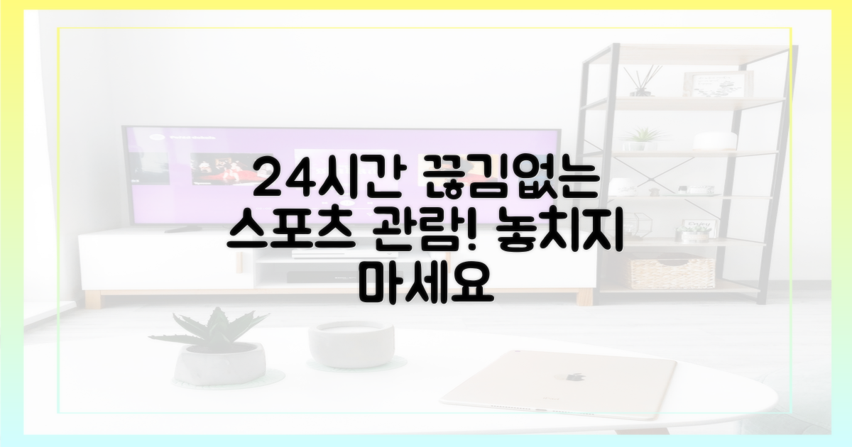 24시간 끊김없는 스포츠 시청