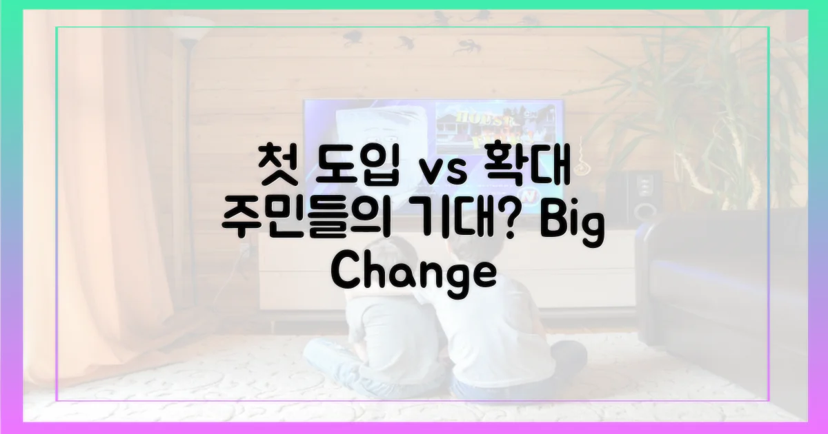 첫 도입 vs 확대, 주민 기대