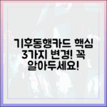 기후동행카드 본사업: 달라진 3가지 핵심!