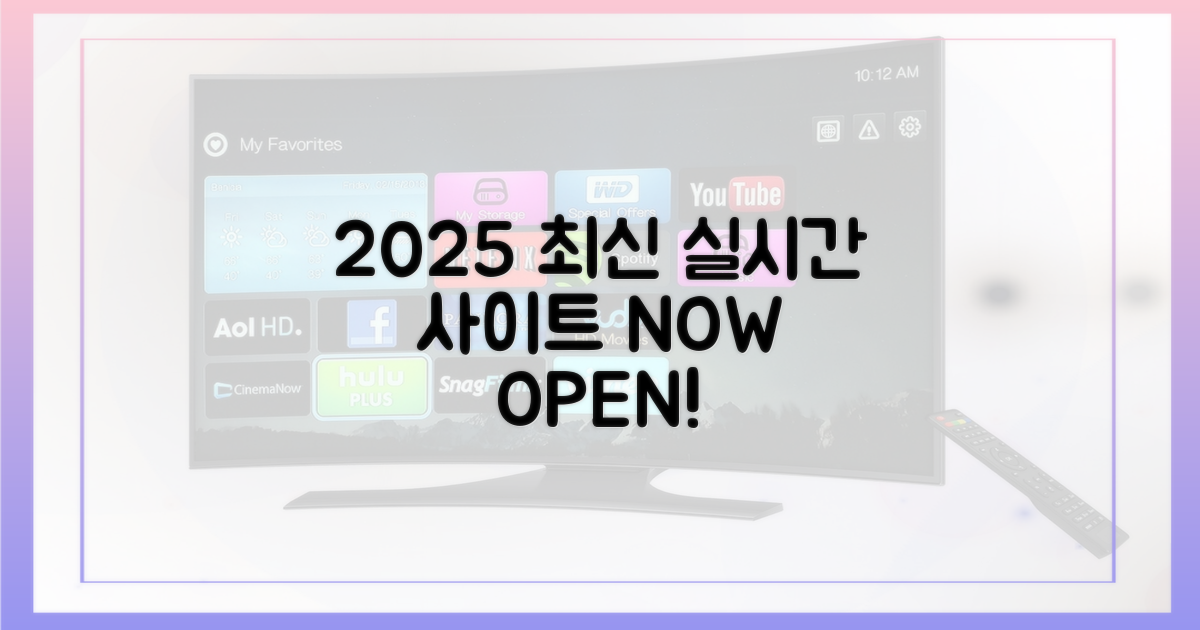 2025년 최신 실시간 사이트