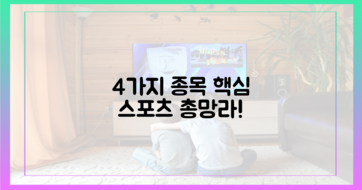 4가지 스포츠 종목 총망라
