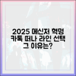 2025년 메신저 대격변: 카카오톡을 떠나는 사람들, 왜 라인을 선택했나?