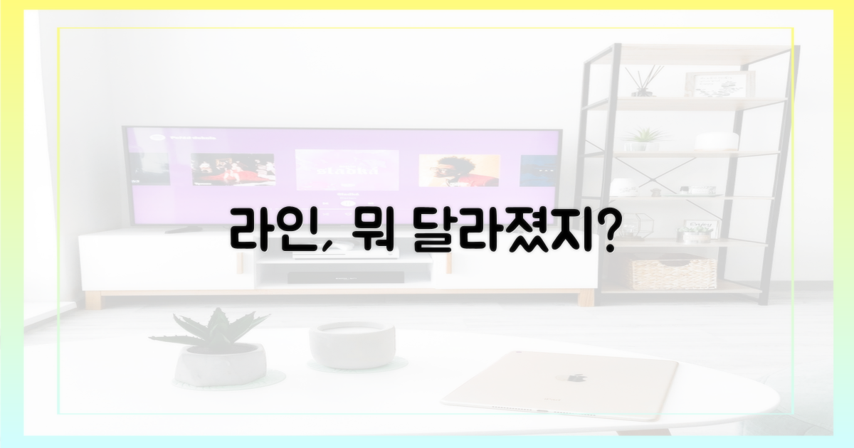 라인: 무엇이 달라졌나?