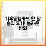 기후동행카드의 놀라운 변화, 한 달 솔직 후기!