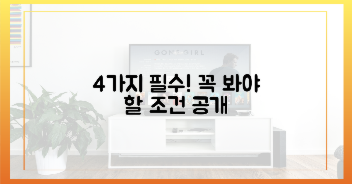 4가지 필수 시청 조건