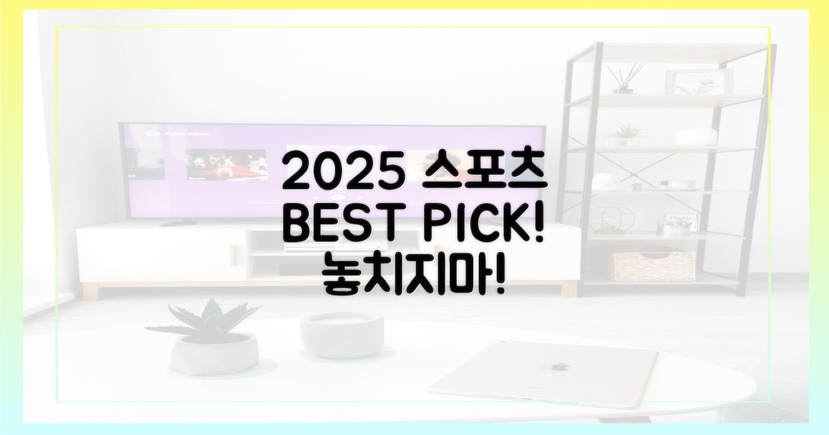 2025년 스포츠 중계, 뭐부터 볼까?