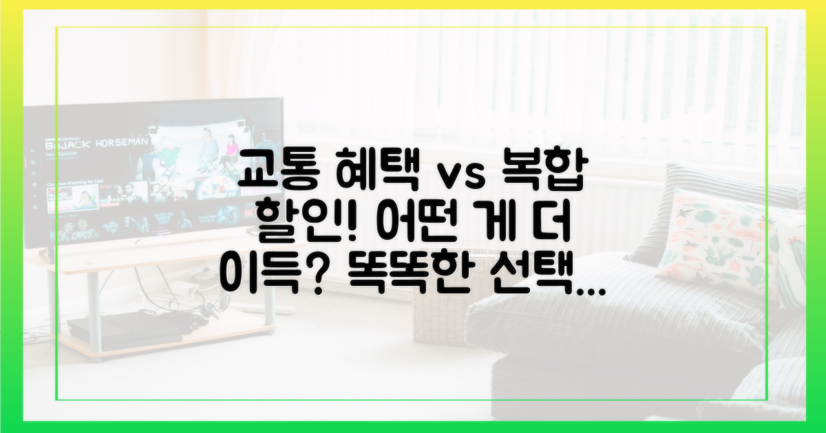단순 교통 vs 복합 할인 혜택