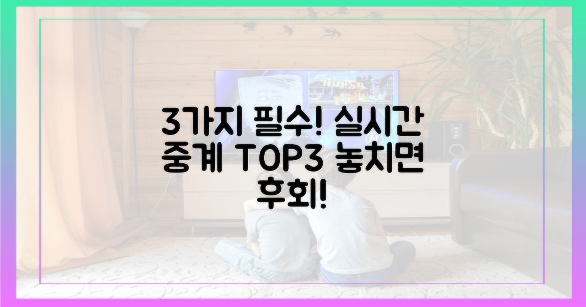 3가지 필수! 실시간 중계 사이트