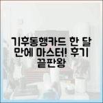 기후동행카드 사용 후기: 한 달 만에 마스터하기!