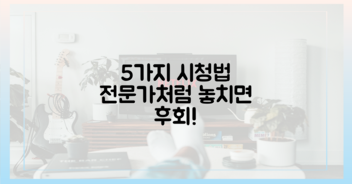5가지 전문가 시청법