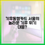서울시 기후동행카드, 놀라운 기후 위기 대응 효과?