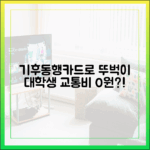 기후동행카드로 뚜벅이 대학생 교통비 절약?