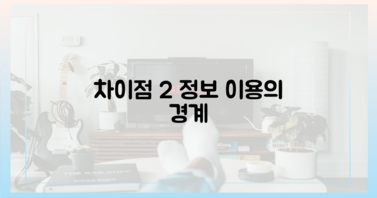 차이점 2: 개인정보 활용 범위