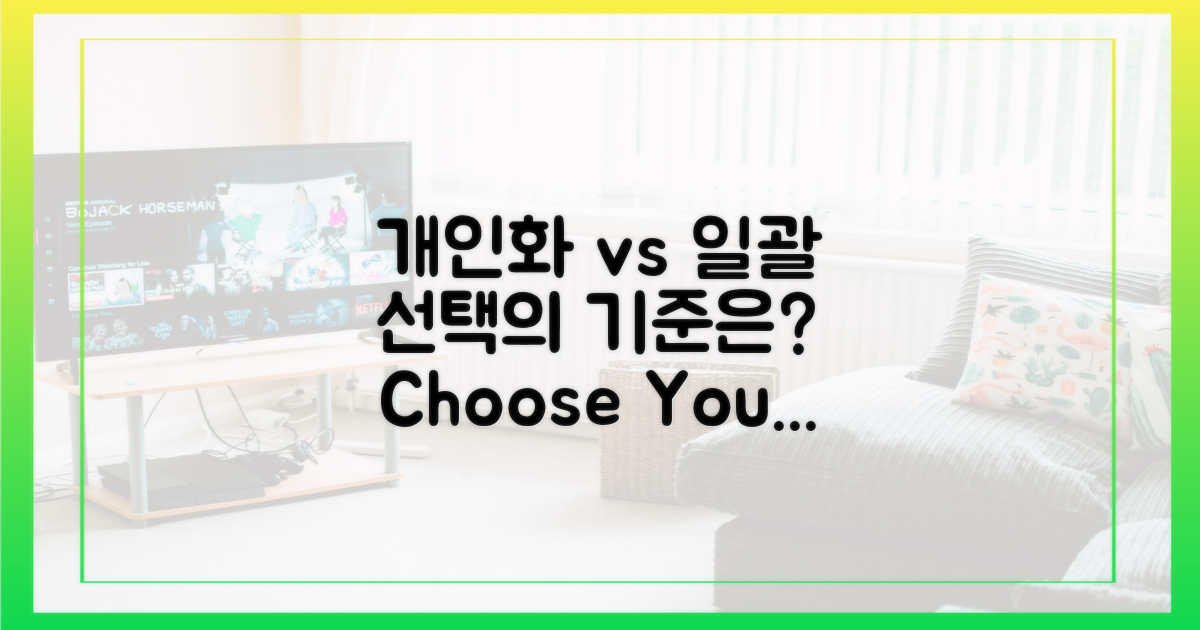 개인화 vs 일괄, 선택의 기준