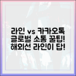 해외 사용성 비교: 글로벌 소통에는 왜 카카오톡보다 라인이 유리할까?
