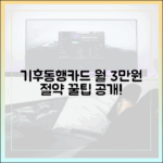 기후동행카드: 월 3만원 절약 마스터하기
