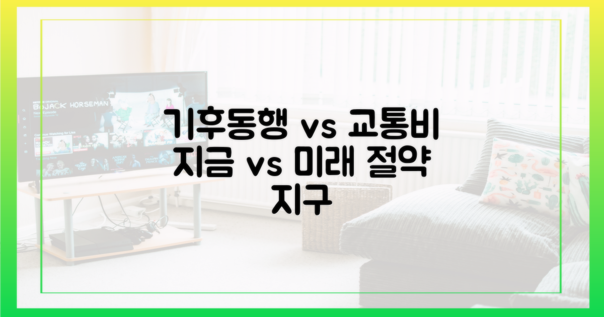기존 교통비 vs 기후동행
