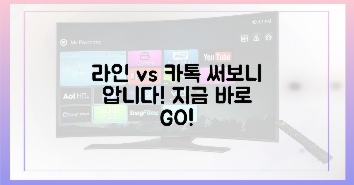 카톡 대신 라인을 선택하세요