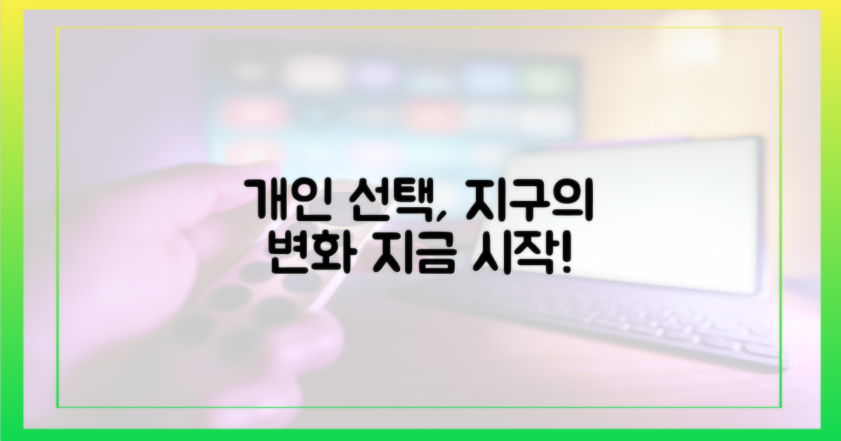 개인의 선택, 지구의 변화