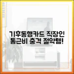 기후동행카드: 직장인 통근비 충격 절약템!