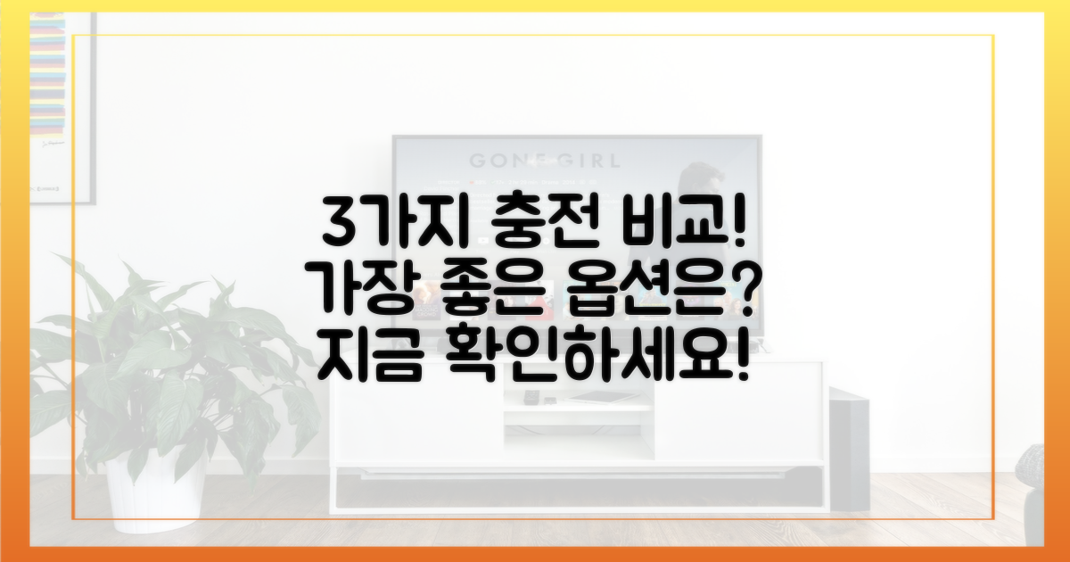 3가지 충전 옵션 비교