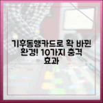 기후동행카드, 10가지 환경 효과 분석