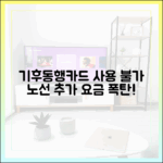 기후동행카드 사용 불가 노선, 추가 요금 폭탄!