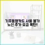 기후동행카드 사용 불가 노선, 추가 요금 폭탄!