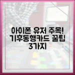 아이폰 유저! 기후동행카드 발급/사용 꿀팁 3가지