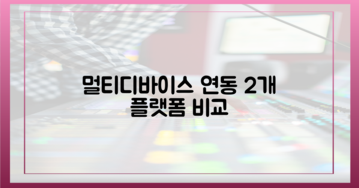 2개 플랫폼 멀티디바이스 연동 비교