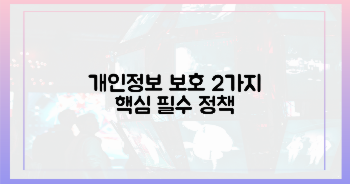 2가지 개인정보 보호 정책