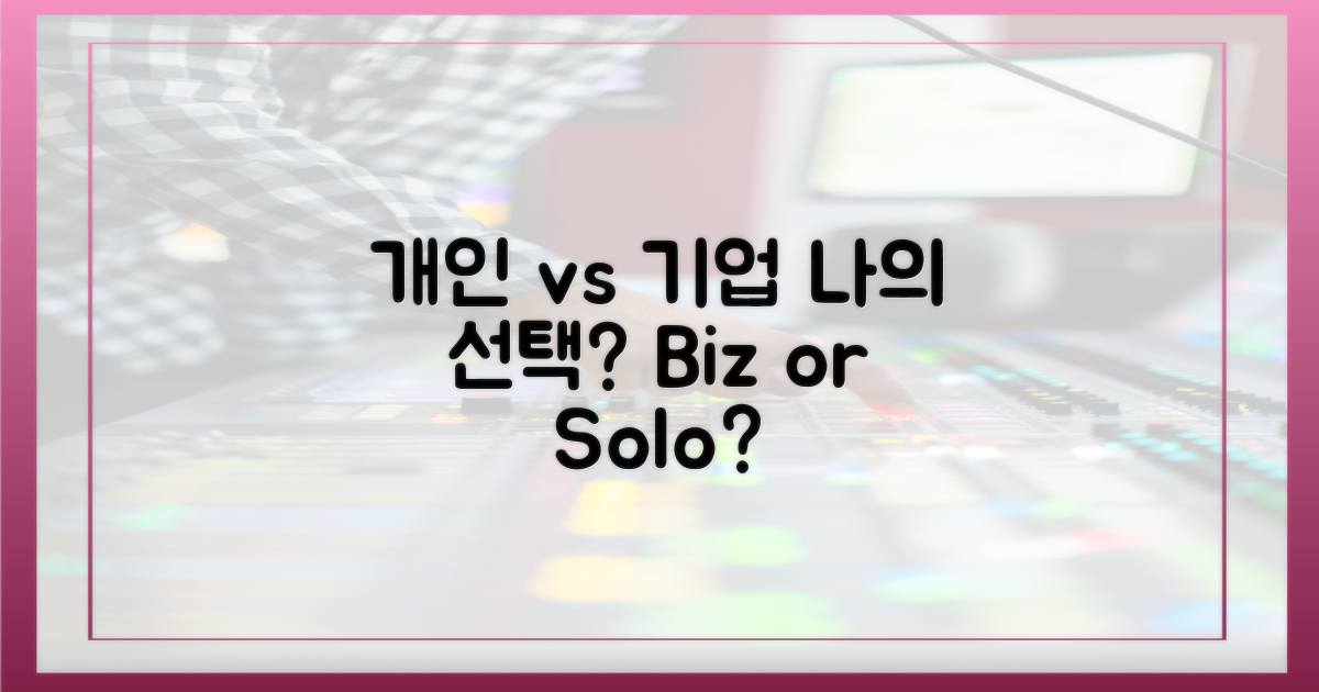 개인 vs 기업 선택