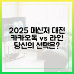 2025년 메신저 대전: 카카오톡과 라인, 당신의 선택을 위한 심층 분석