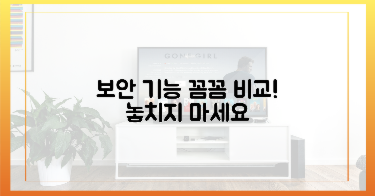 보안 기능, 꼼꼼히 비교하세요