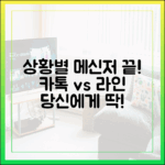 더 이상 고민은 끝! 상황별 메신저 추천: 카카오톡 vs 라인