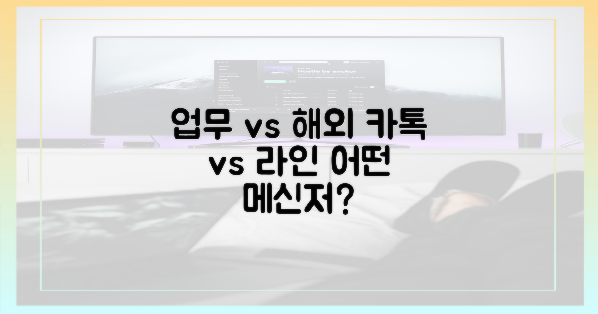 업무엔 카톡, 해외엔 라인?